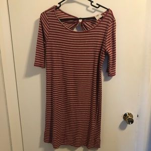 Red and Gray striped Free People Dress